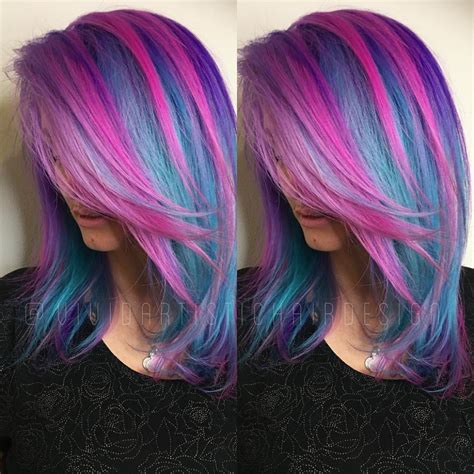 20 Blue And Purple Hair Ideas Blue And Pink Hair Mermaid Hair Color