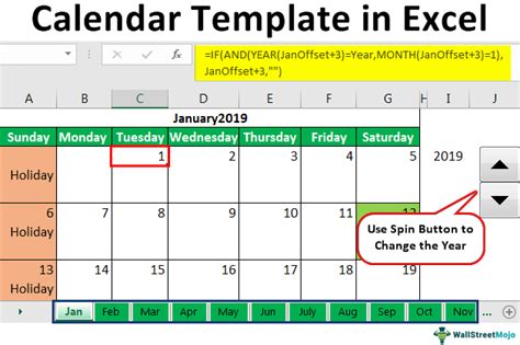 Calendar Template In Excel Create Simple And Dynamic Calendar In Excel