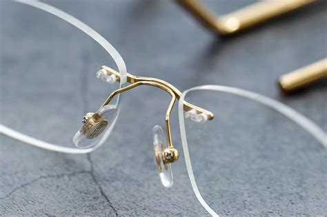 Gold Classic Rectangle Rimless Eyeglasses Smart
