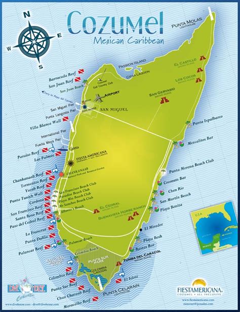 28 Map Of Cozumel Hotels Maps Database Source