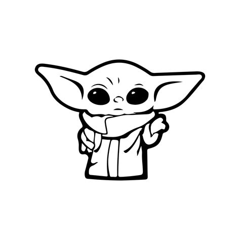Baby Yoda Svg Baby Yoda Clipart For Cricut And Silhouette Etsy Israel