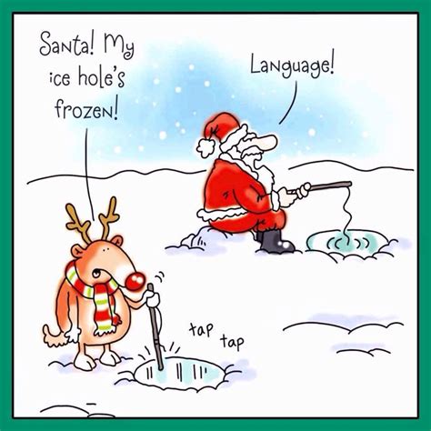 Santa My Ice Hole S Frozen Funny Christmas Cartoons Christmas