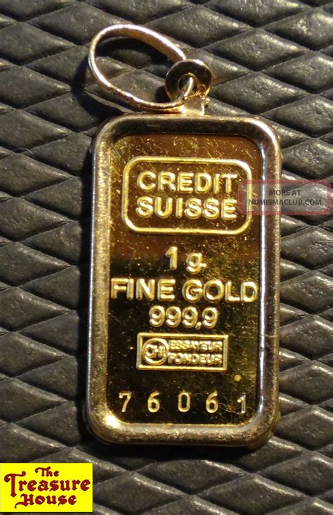 Credit Suisse 999 9 Fine Pure Solid 24k Gold 1g Ingotbar 14k Gold
