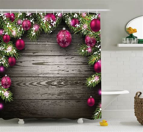 You have searched for bathroom decor and this page displays the closest product matches we have for bathroom decor to buy online. The Holiday Aisle Christmas Rustic Balls Branch Shower Curtain + Hooks | Wayfair #chris… in 2020 ...
