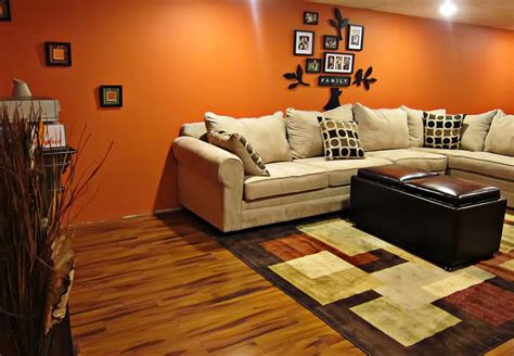 Paint your basement bar or doors with a few coats of majestic purple by sherwin williams to create modern, satin black paint coats the ceiling and surrounds the window in this basement rec room and. Make Home Decoration Fun With light orange wall paint ...