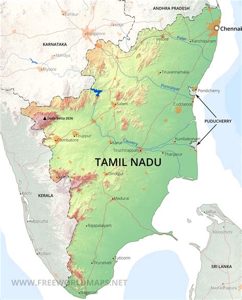 Tamil Nadu Map Political And Administrative Map Of Ta Vrogue Co