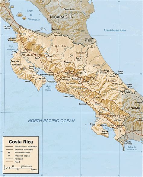 Large Detailed Political And Administrative Map Of Costa Rica Costa