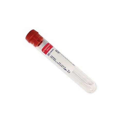 Bd Vacutainer Plus Venous Blood Collection Serum Tube Plastic Ml Red Conventional Closure
