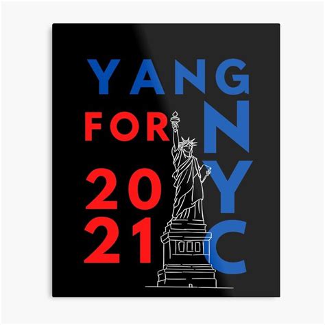 Yang For Nyc Mayor Yang Gang Merch Metal Print By Siejermiin Print