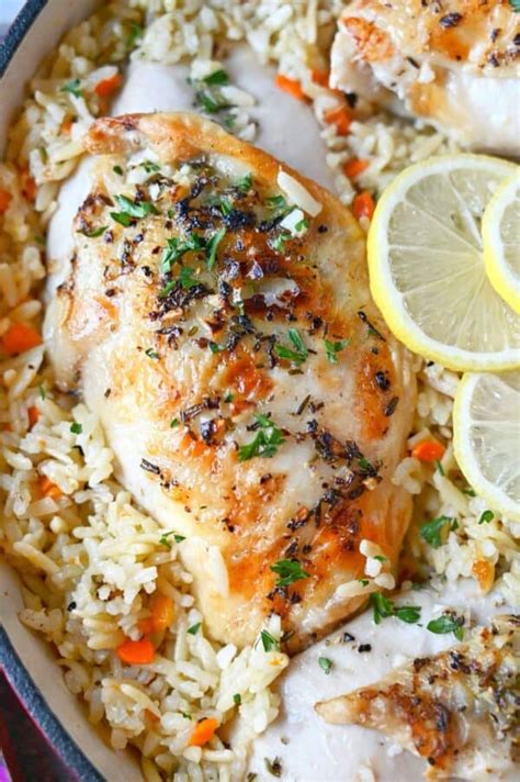 Lemon Herb Chicken Breasts With Rice Pilaf Butter Your Biscuit