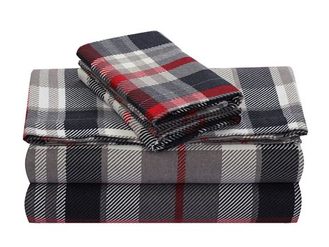Luxury Queen 100 Cotton 4 Piece Flannel Sheets Set Deep Pocket