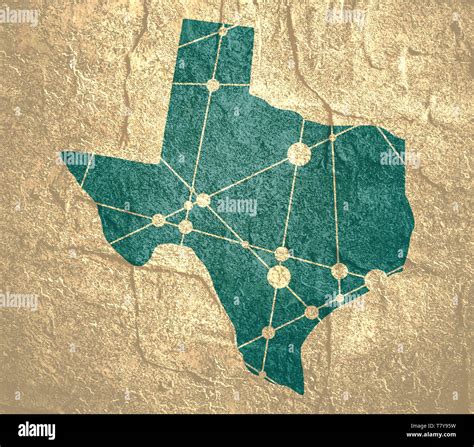 Texas State Map Stock Photo Alamy