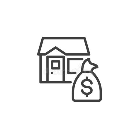 Real Estate Investment Line Icon Stock Vector Illustration Of Real