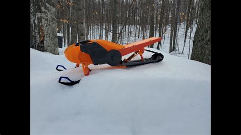 Rc Snowmobile Prototype Skidoo 165 800 Summit Youtube