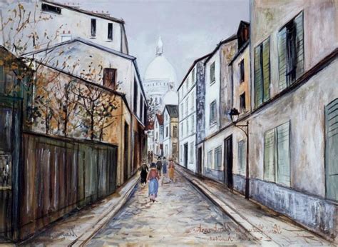 Maurice Utrillo Sacre Coeur De Montmartre Et Rue Sainte Rustique