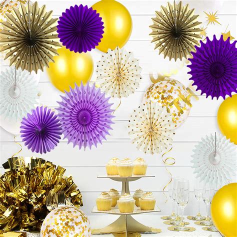 Buy Qians Party Graduation Decorations Purple Gold 2022 Baby Shower