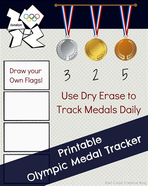 Kids Printable Olympic Medal Tracker