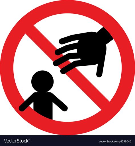 Prohibition Signs Do Not Touch My Baby Royalty Free Vector