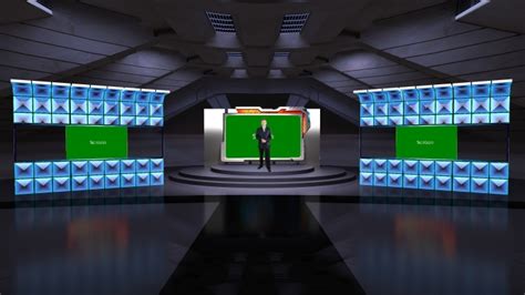 Sports 011 Tv Studio Set Virtual Green Screen Background Psd