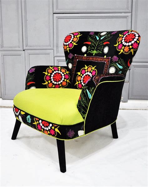 Colorful Chair Patchwork Armchair Armchair Comfy Sofa