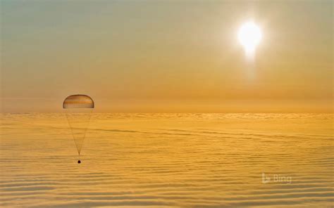 A Soyuz Descent Module Returns To Earth © Bill Ingallsnasa Bing