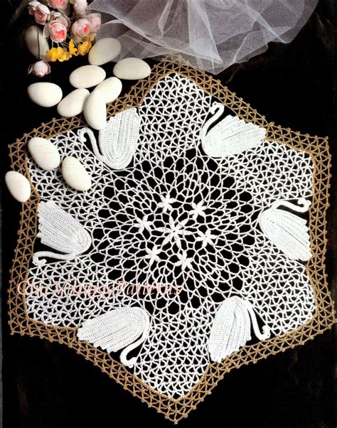 Crochet Swan Doily Pattern Chicvintagepatterns
