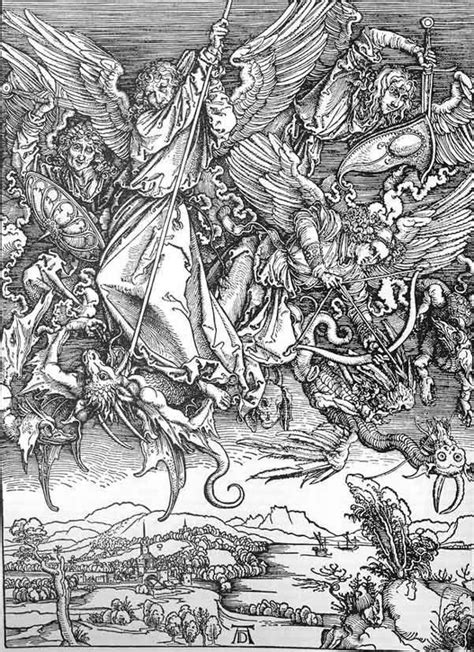 Albrecht Dürer Saint Michaels Fight Against The Dragon St Michael