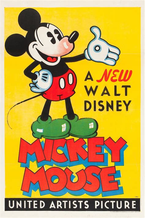 Mickey Mouse Poster Mickey Mouse Print Mickey Mouse Movie Etsy