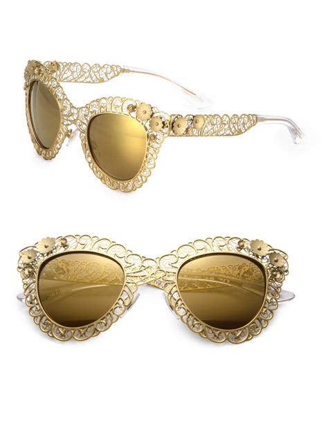Lyst Dolce And Gabbana Sunglasses In Metallic