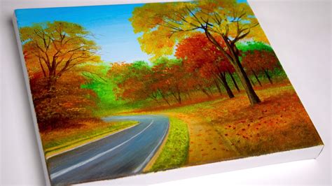 Autumn Landscape Painting Autumn Painting Fall Painting Aham Art