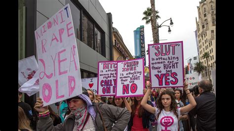 hundreds in hollywood march against sexual harassment we ve been silent too long