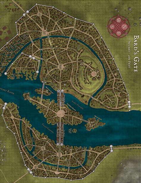 Bards Gate High Resolution City Map Frog God Games