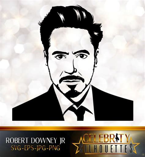 Robert Downey Jr Silhouette Artist Silhouettes Celebrity Silhouette