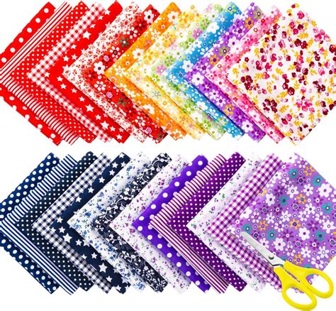 28 Pieces 10 x 10 Inch Cotton Fabric Quilting Patchwork Fabric Square