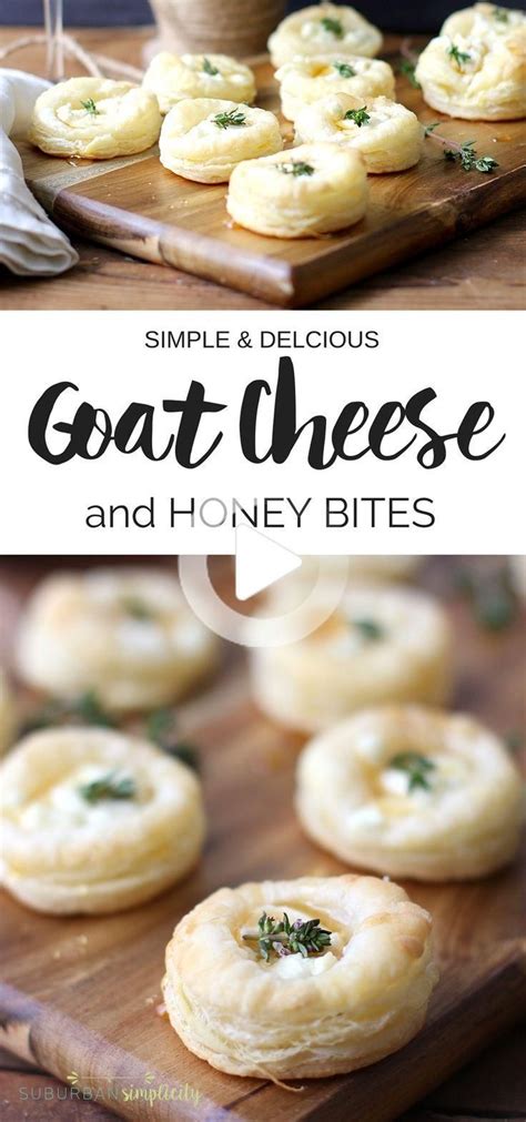 Easy Goat Cheese And Honey Bites Goat Cheese Recipes Appetizer