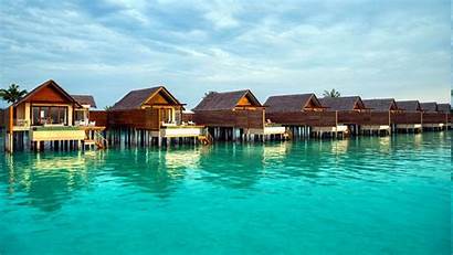 Maldives Tropical Resort Water Bungalow Landscape Nature