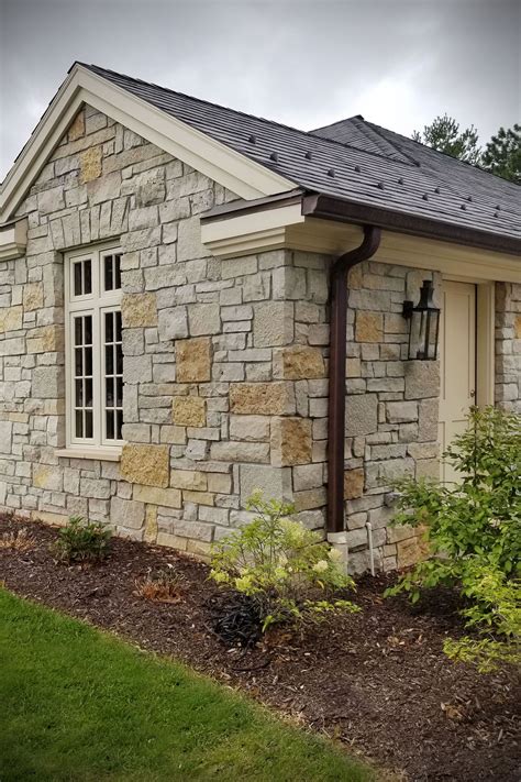 This Siding And Stone Home Showcases A Custom Ashlar And Castle Rock Veneer Stone Product Blend Of