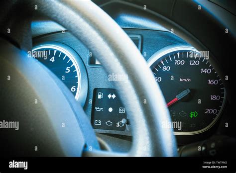 Speedometer And Dashboard Of The Car Selective Focus Stock Photo Alamy
