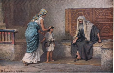 Hannah Brings Samuel To Eli From Hulberts Story Of The Bible Published