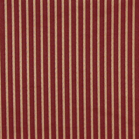 Red And Gold Thin Striped Woven Upholstery Fabric By The Yard