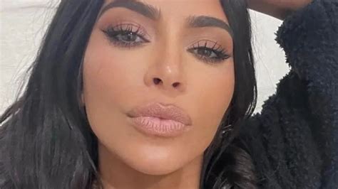 Kim Kardashians Makeup Free Selfie Interrupted On Instagram