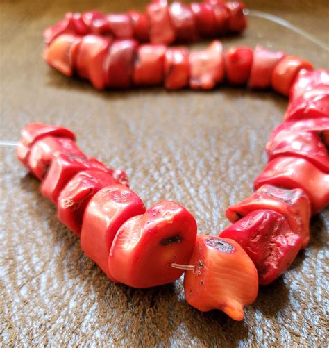 Red Coral Beads Or Fake Antiques Board