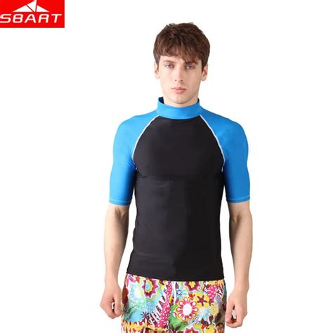 Sbart Men Diving Wetsuits Jacket Short Sleeve Uv Protection Tops Shirt