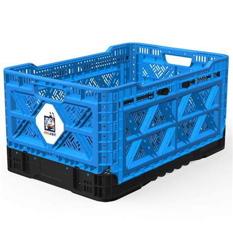 Bigant Heavy Duty Collapsible And Stackable Plastic Milk Crate Medium