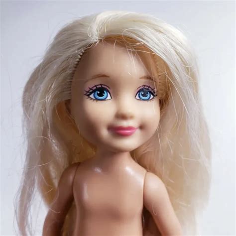 MATTEL BARBIE CHELSEA DOLL Nude Naked For OOAK Custom Long Blonde Hair