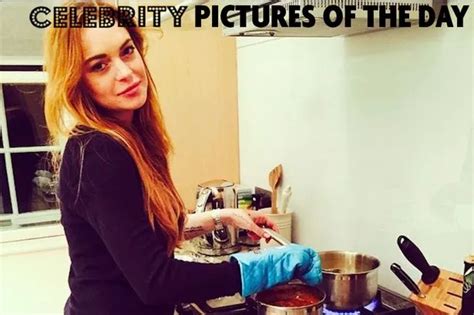 Celebrity Pictures Of The Day Lindsay Lohan Heats Up The Kitchen Plus