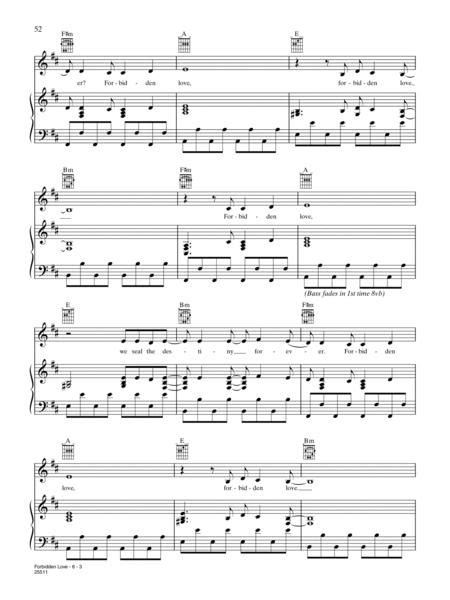 Forbidden Love By Madonna Digital Sheet Music For Download And Print Ax00 Psp 000068 Sheet