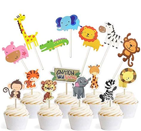 Printable Jungle Safari Cupcake Toppers Party Printables Animals Diy