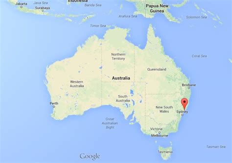 Newcastle On Map Of Australia