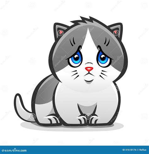 Sad Kitten Stock Vector Illustration Of Isolated Cute 41618176